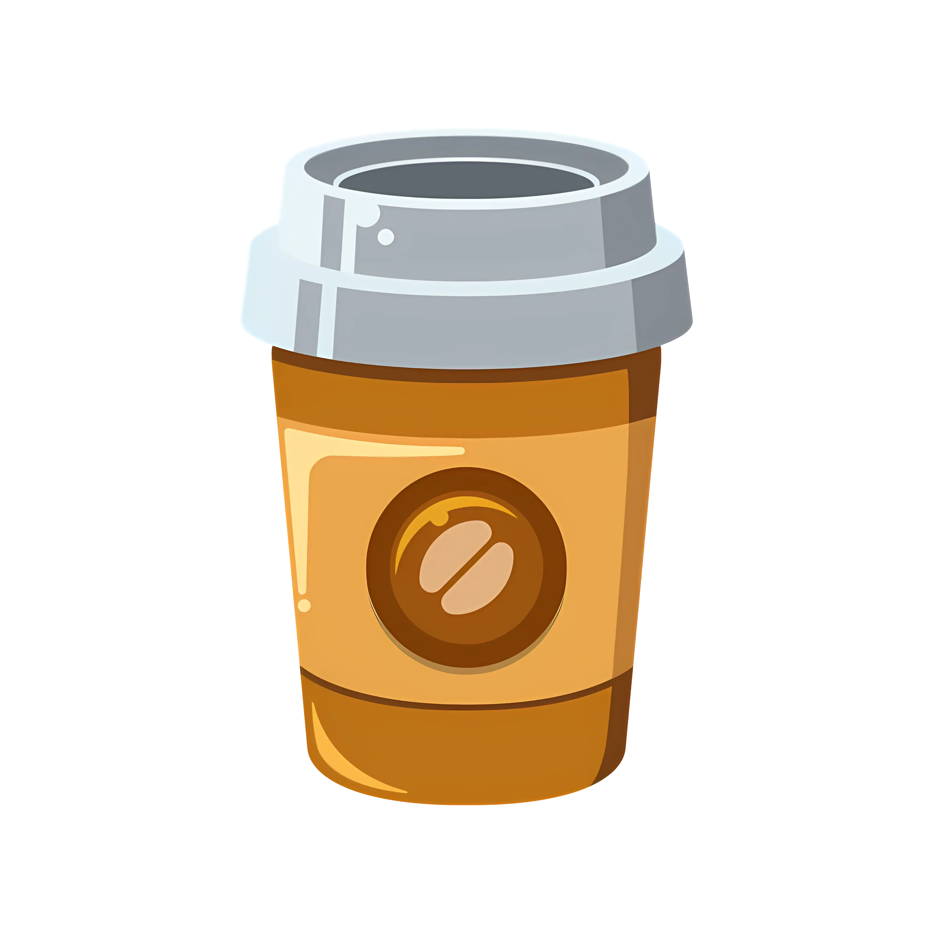 Cartoon Coffee Cup for To-Go Beverages