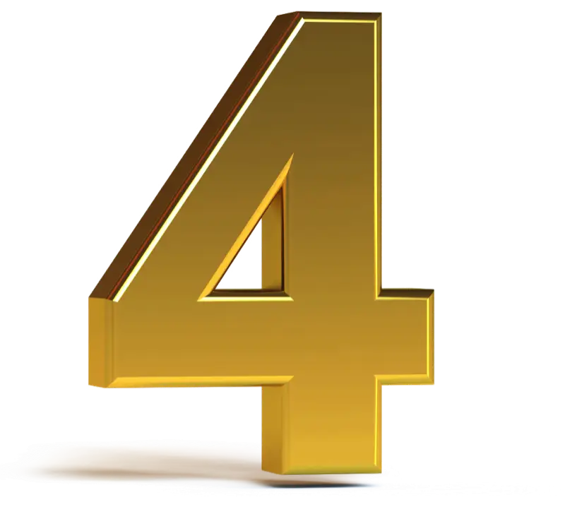 Golden Number Four in 3D Design