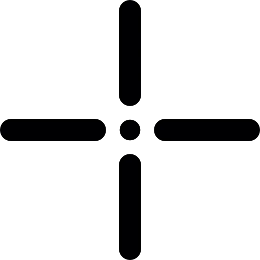 Black Crosshair Icon for Targeting and Precision