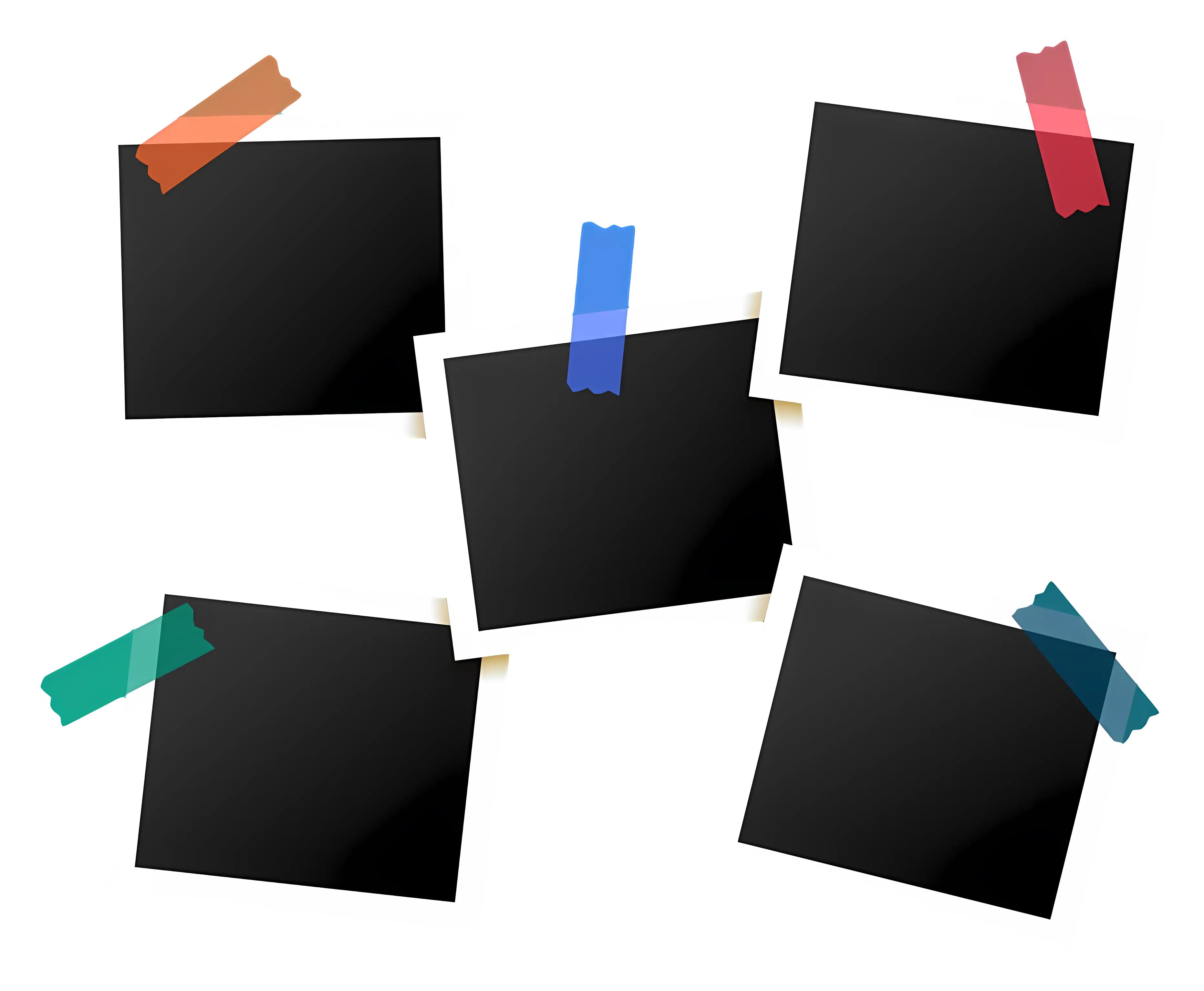 Empty Taped Photo Frames