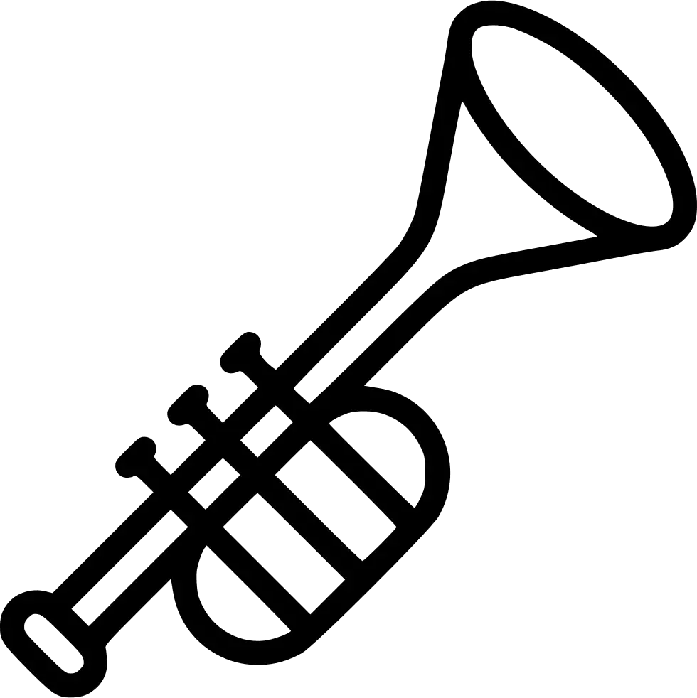 Trumpet Line Art Icon Illustration