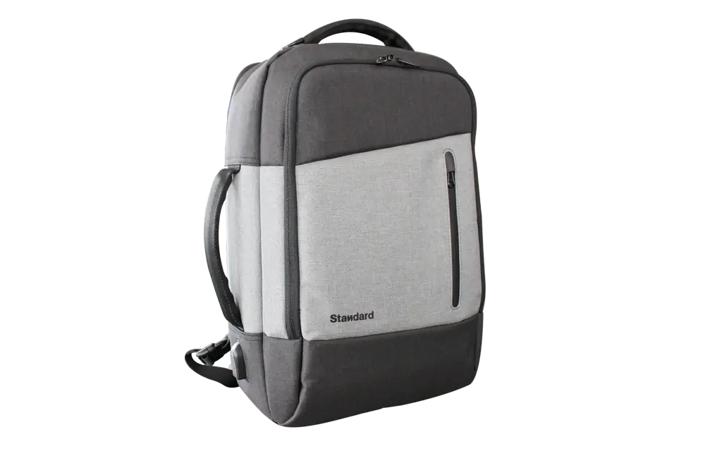 Gray and White Backpack for Travel