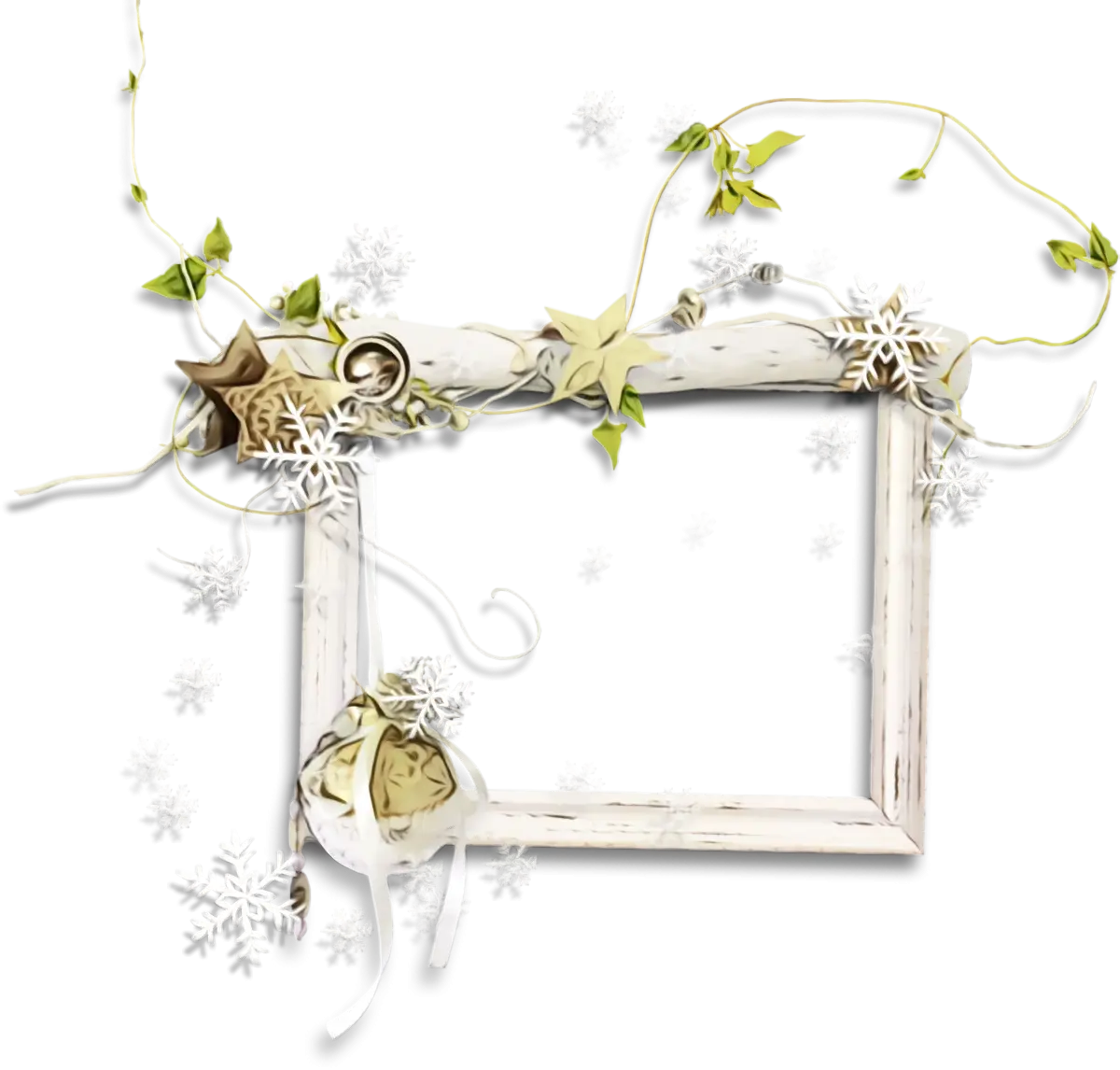 Decorative Wooden Frame with Floral Ornaments