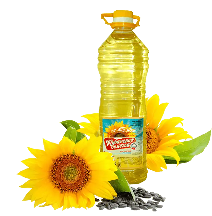 Sunflower Oil Bottle with Fresh Sunflowers
