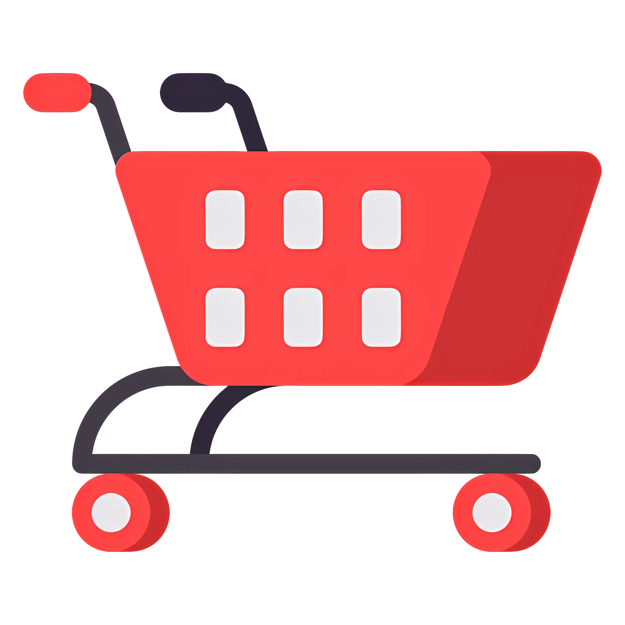 Red Shopping Cart Illustration