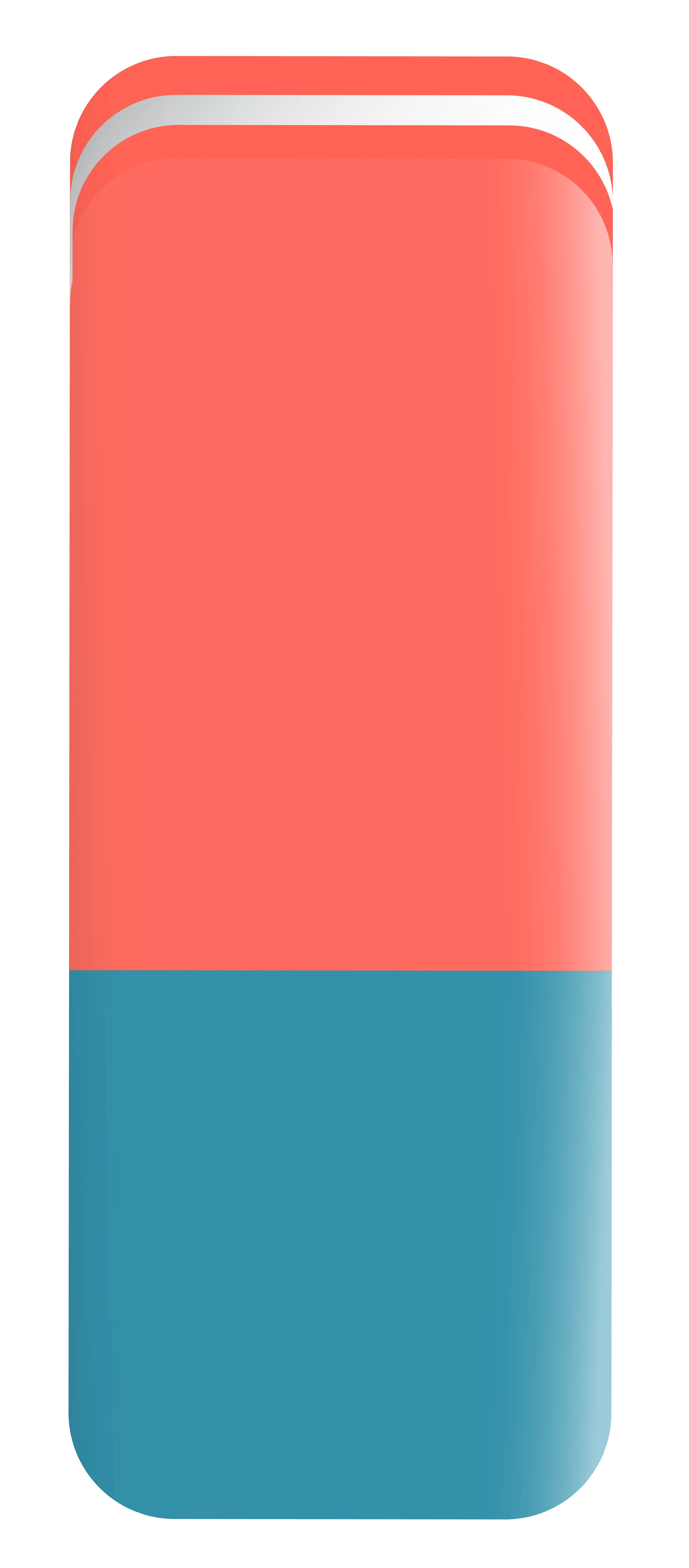 Red and Blue Rubber Eraser
