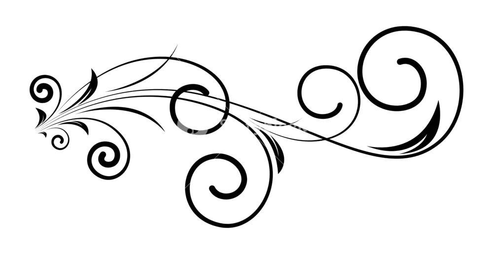 Black Ornamental Swirl Design