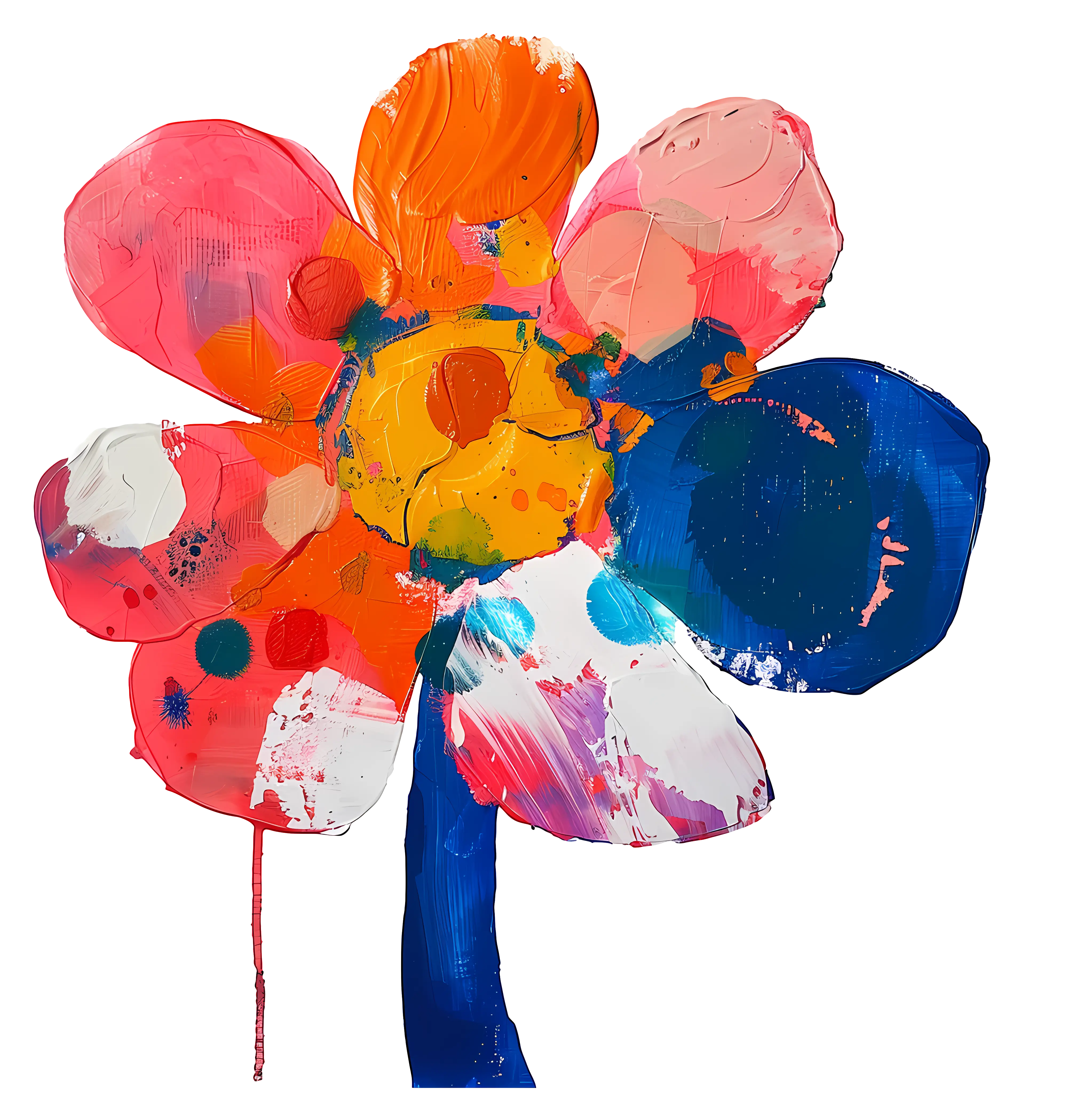 Colorful Abstract Flower Art