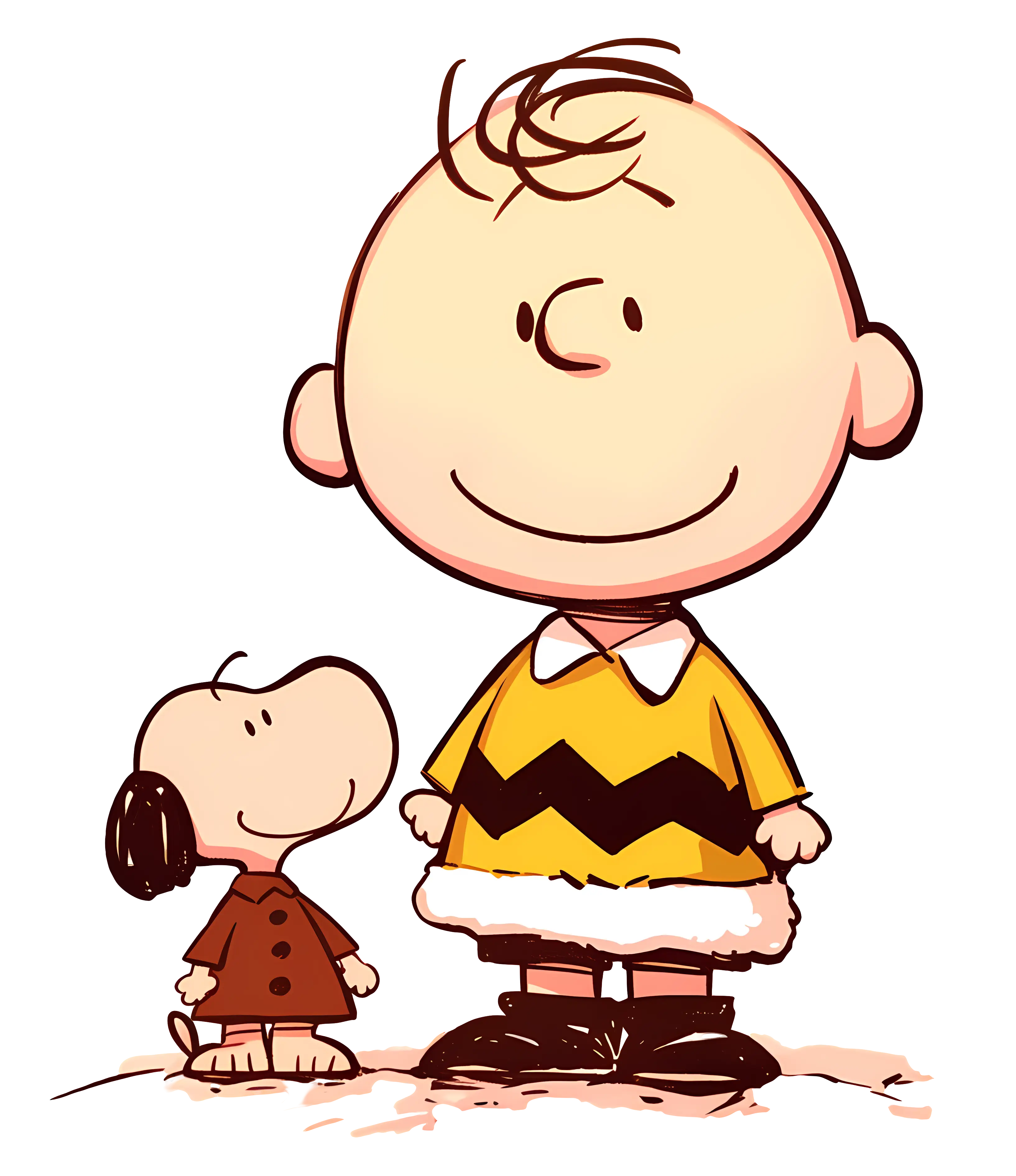 Charlie Brown and Snoopy Cartoon Drawing