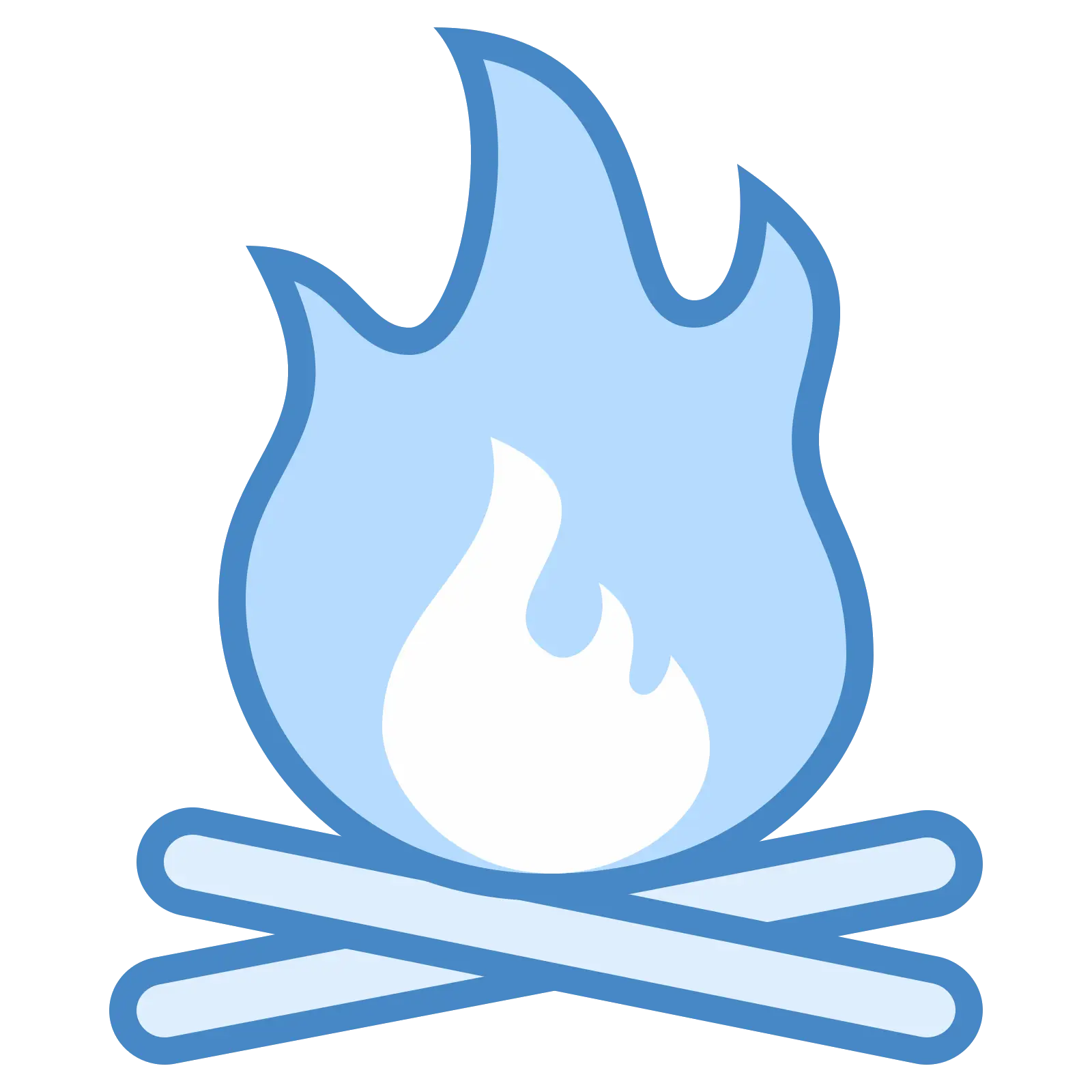 Blue Campfire Illustration