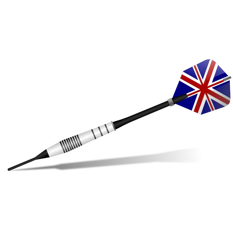 Dart with Union Jack Flag