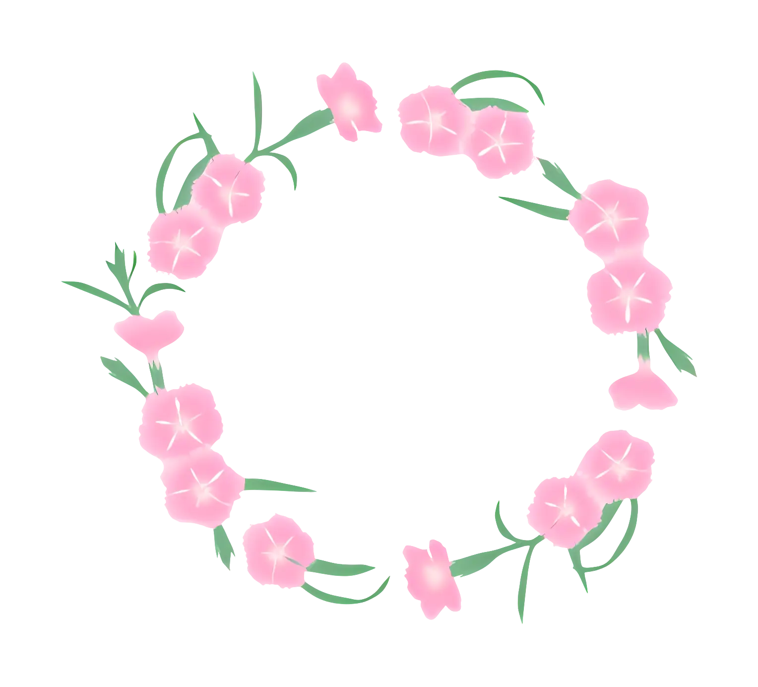 Delicate Floral Wreath with Pink Blooms