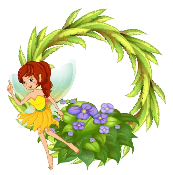 Cute Fairy with Flowers
