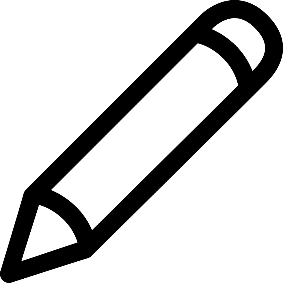Black Outline of a Pencil