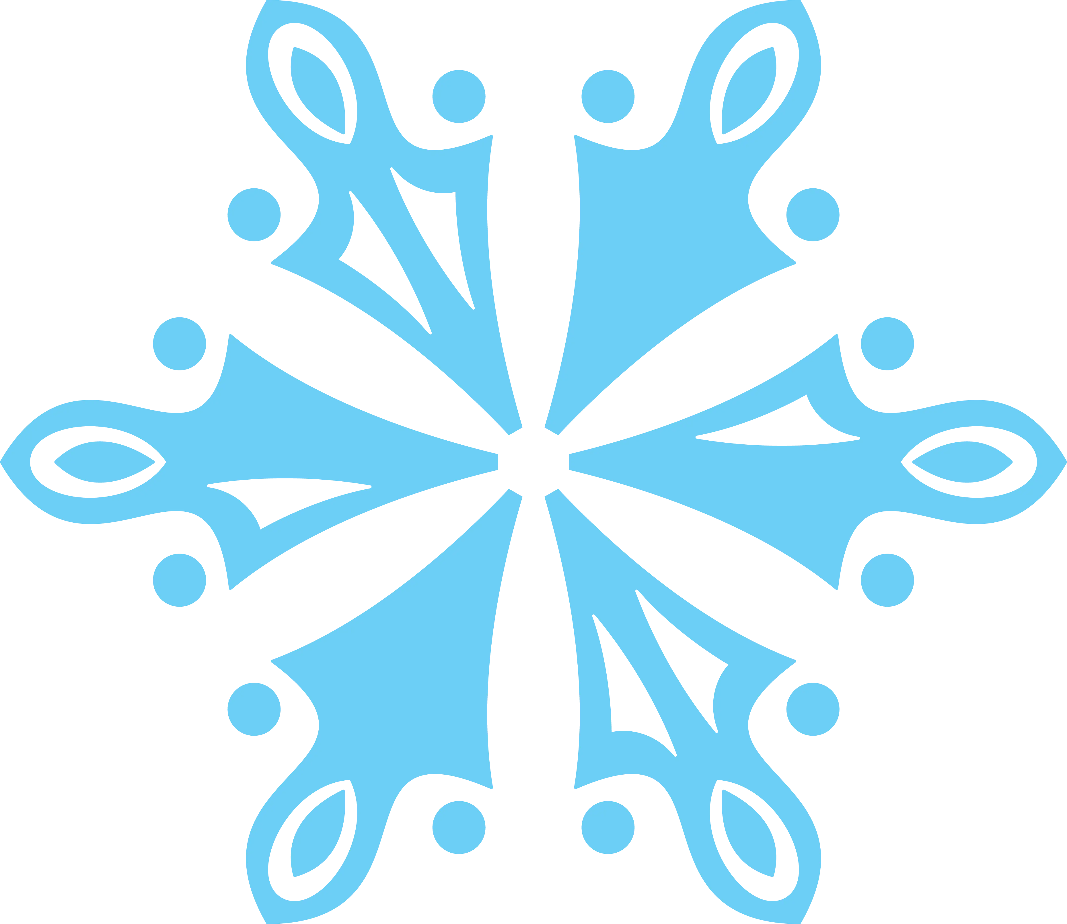 Intricate Blue Snowflake Design