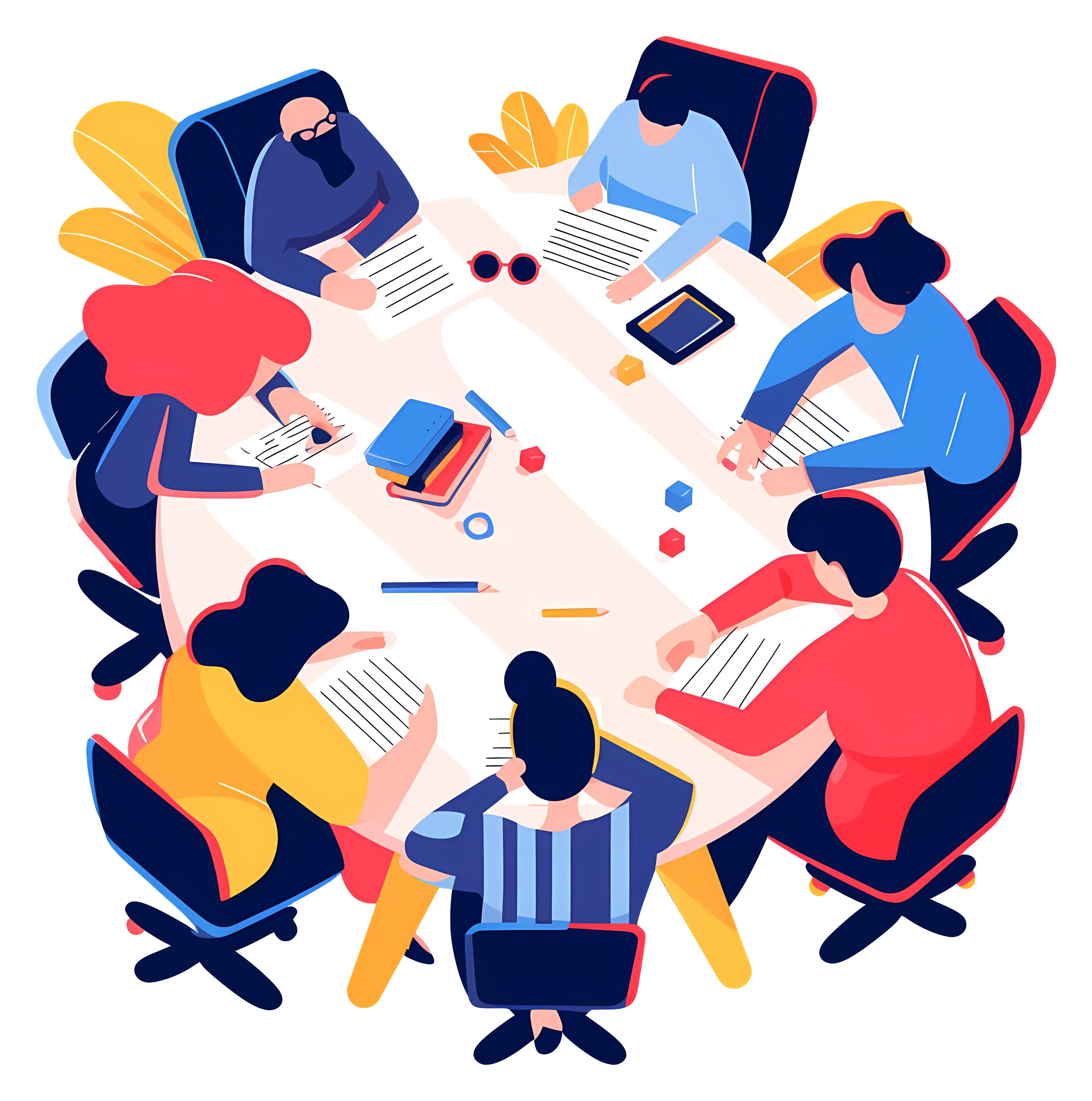 Business Meeting with Team Collaboration
