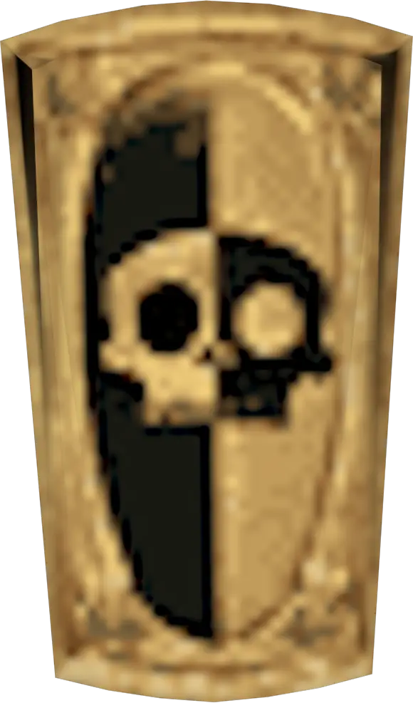 Black and Gold Skull Emblem