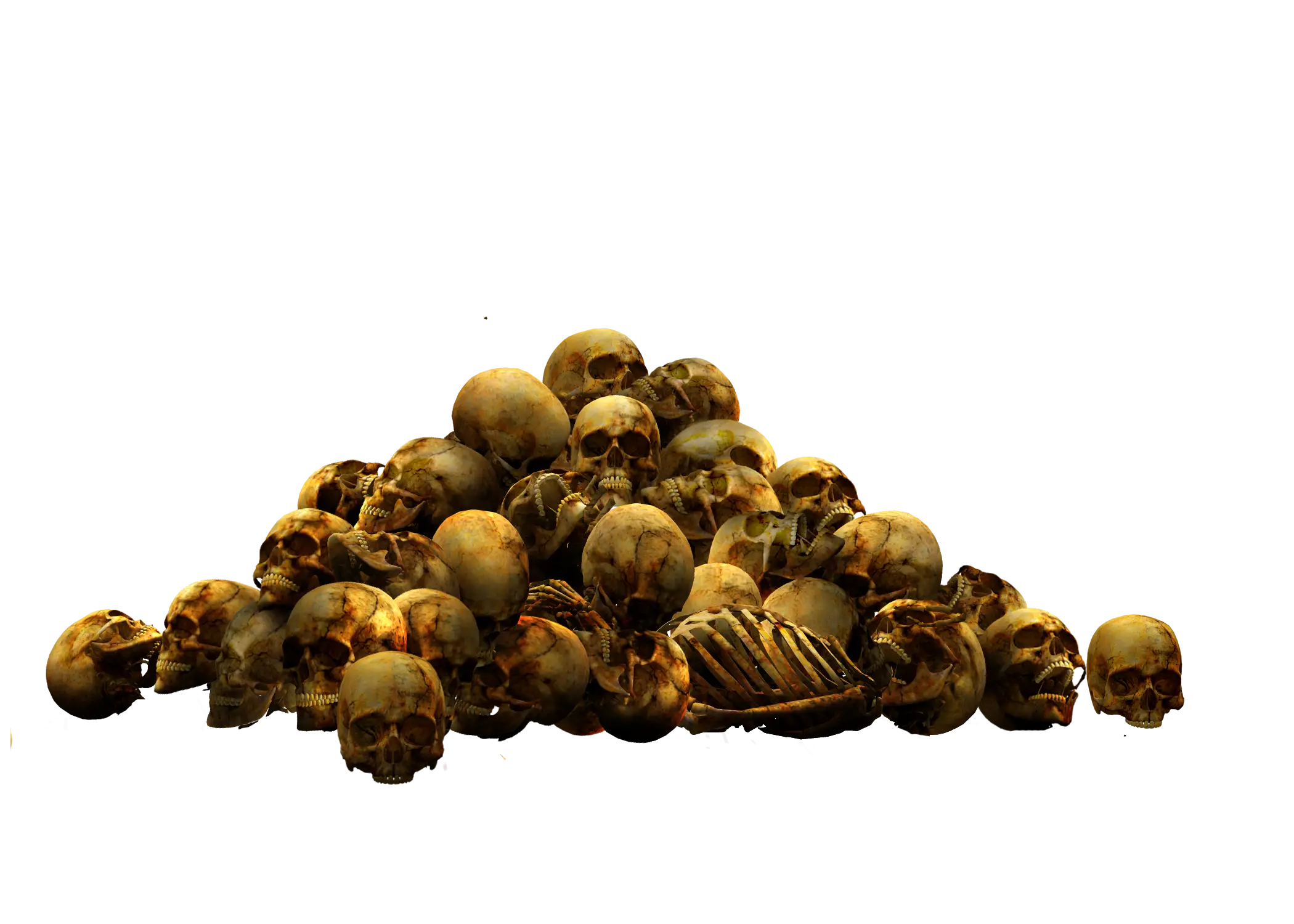 Pile of Human Skulls
