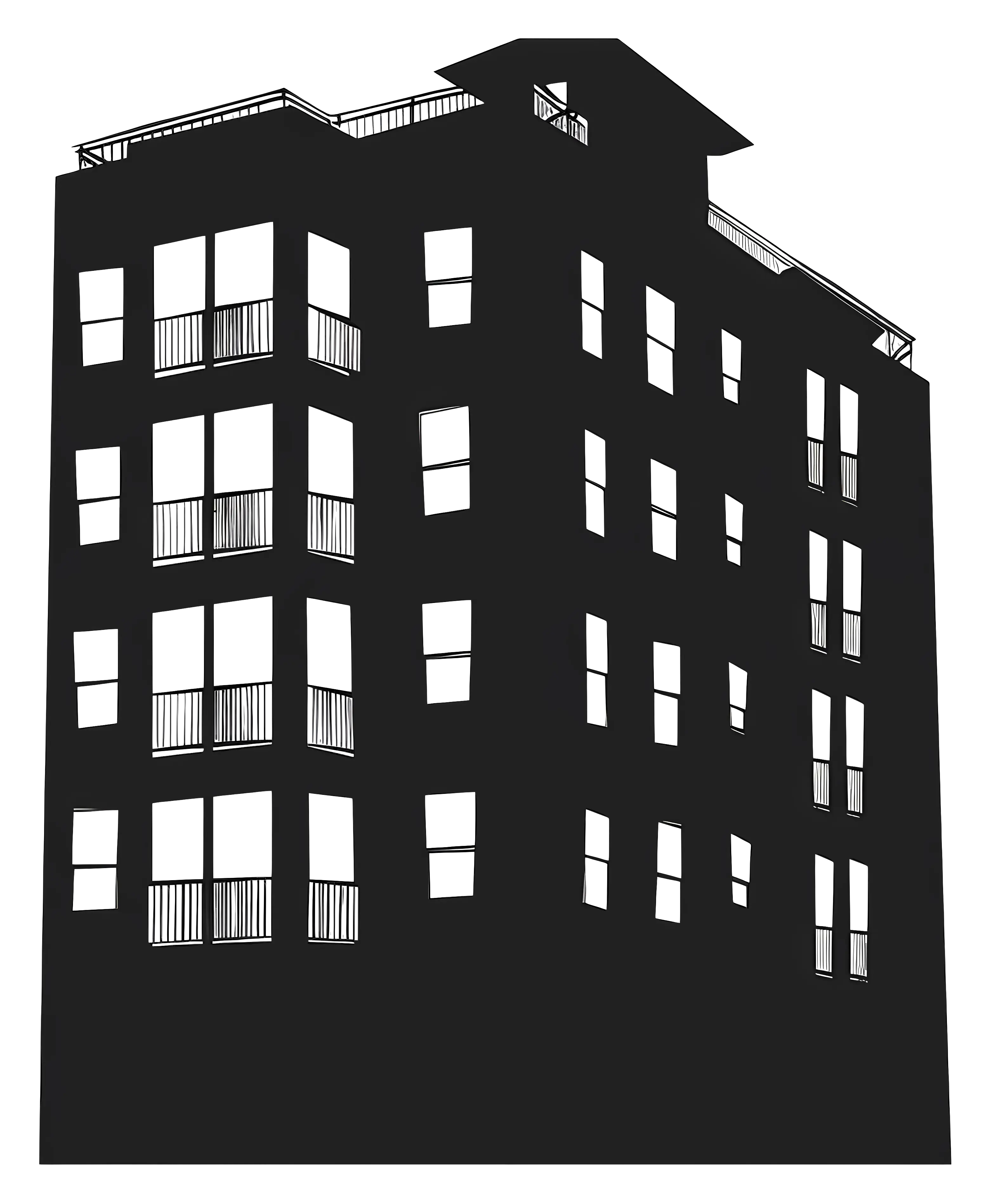 Black Silhouette Building