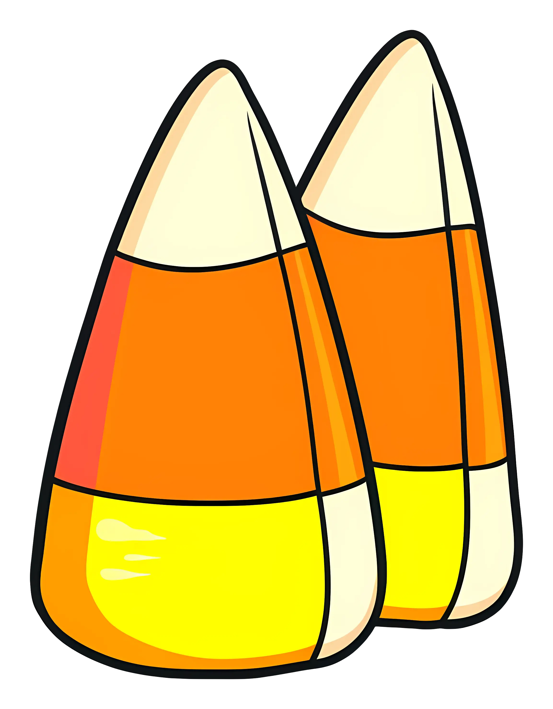 Bright Candy Corn Illustration for Halloween