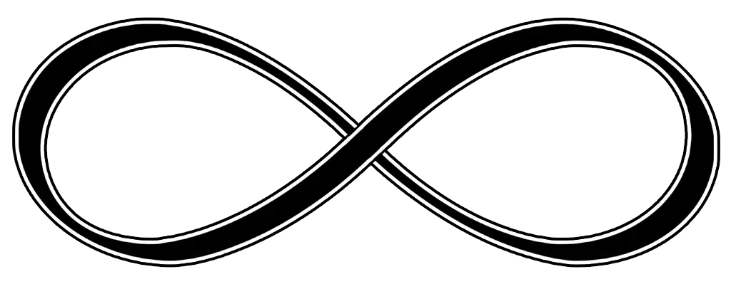 Black Infinity Symbol in Abstract Style