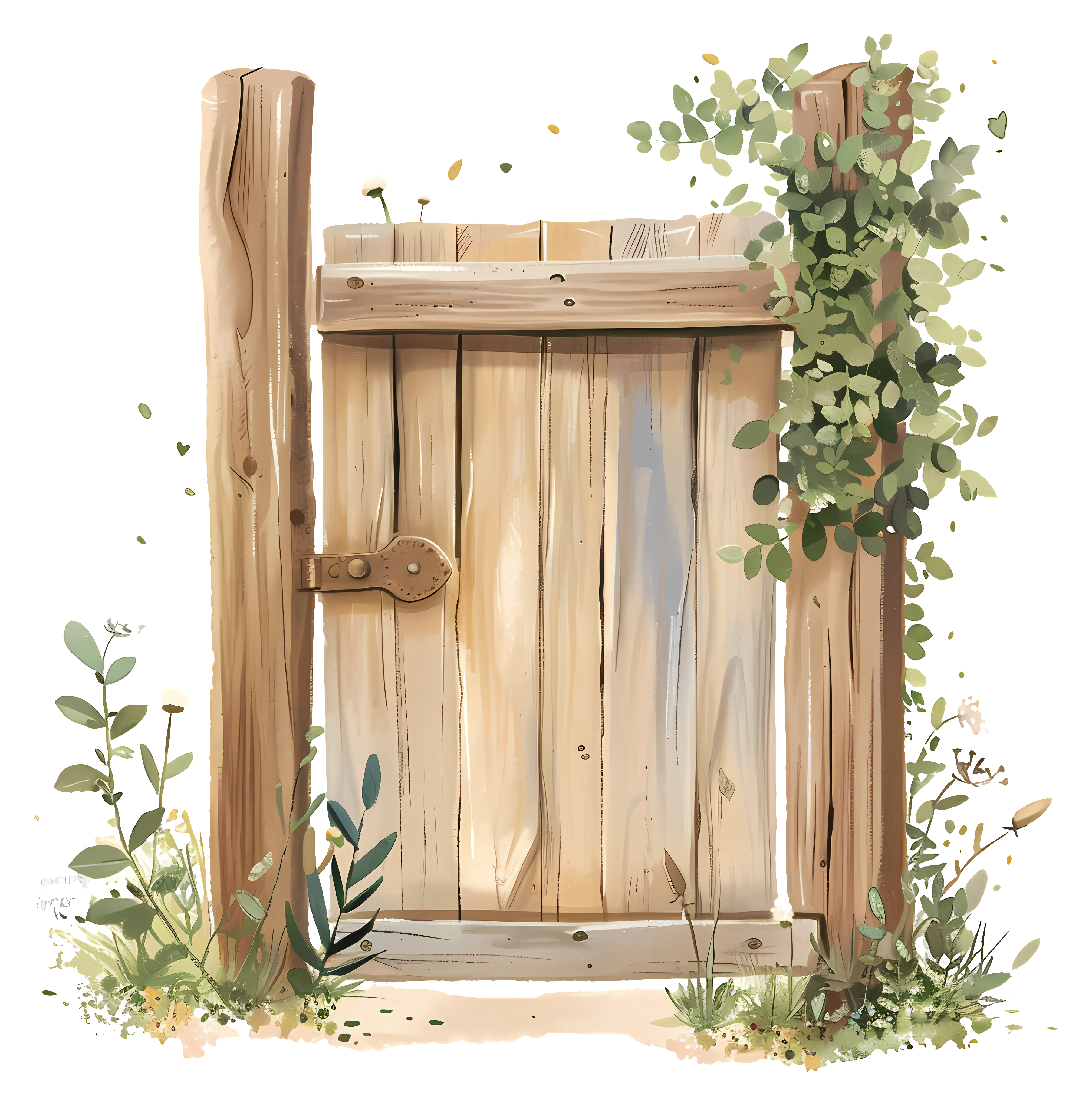 Rustic Wooden Garden Gate