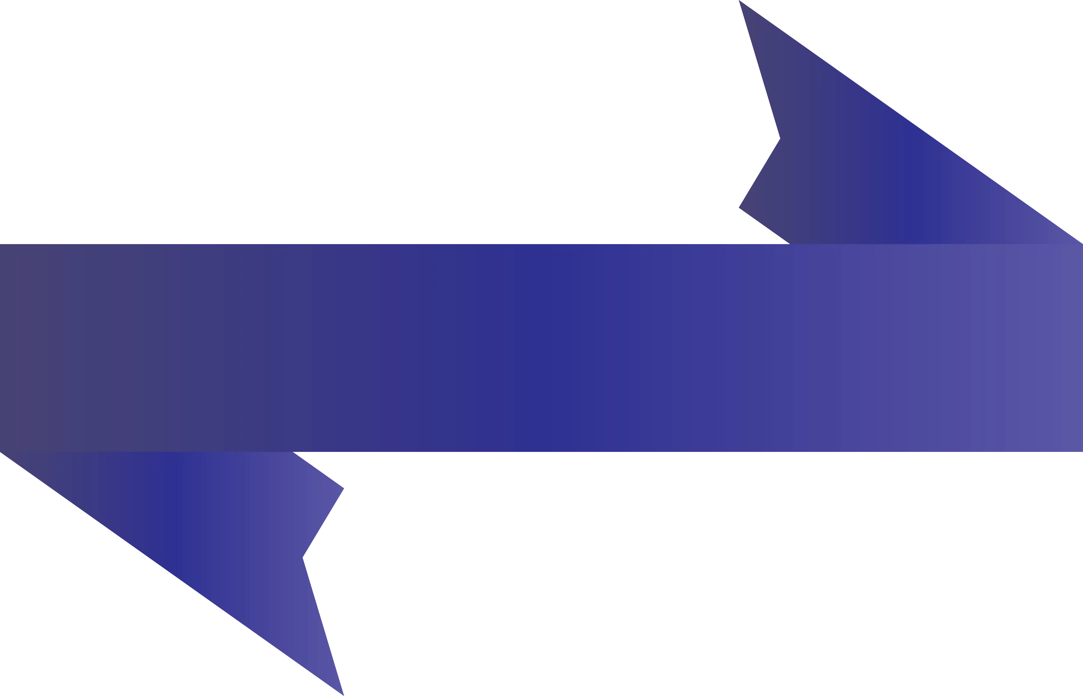 Blue Arrow Ribbon Banner