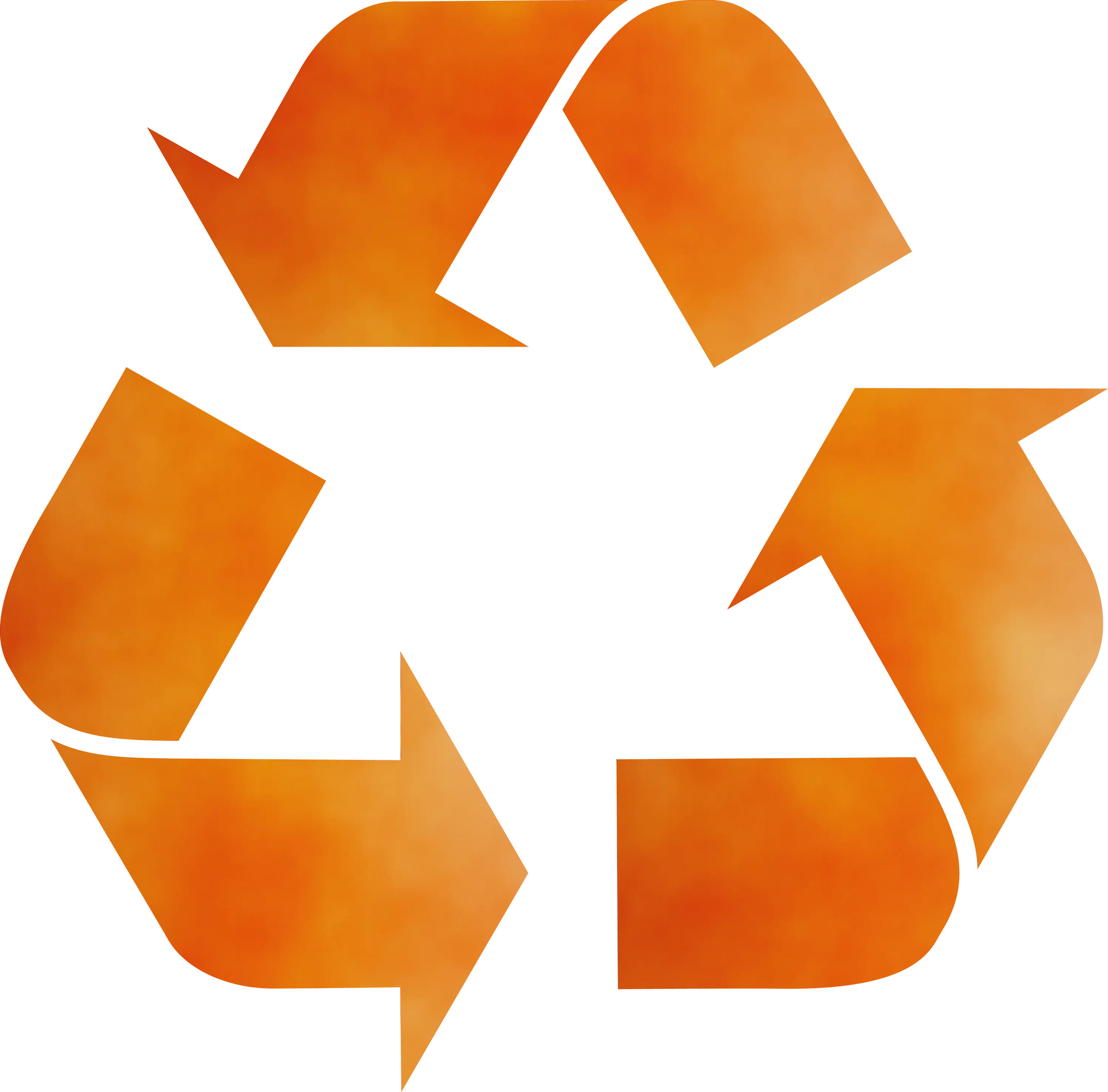 Orange Recycle Arrow Symbol for Environment