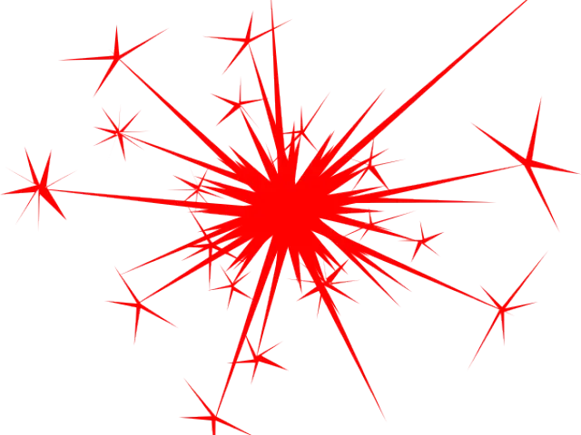 Red Starburst Design Element