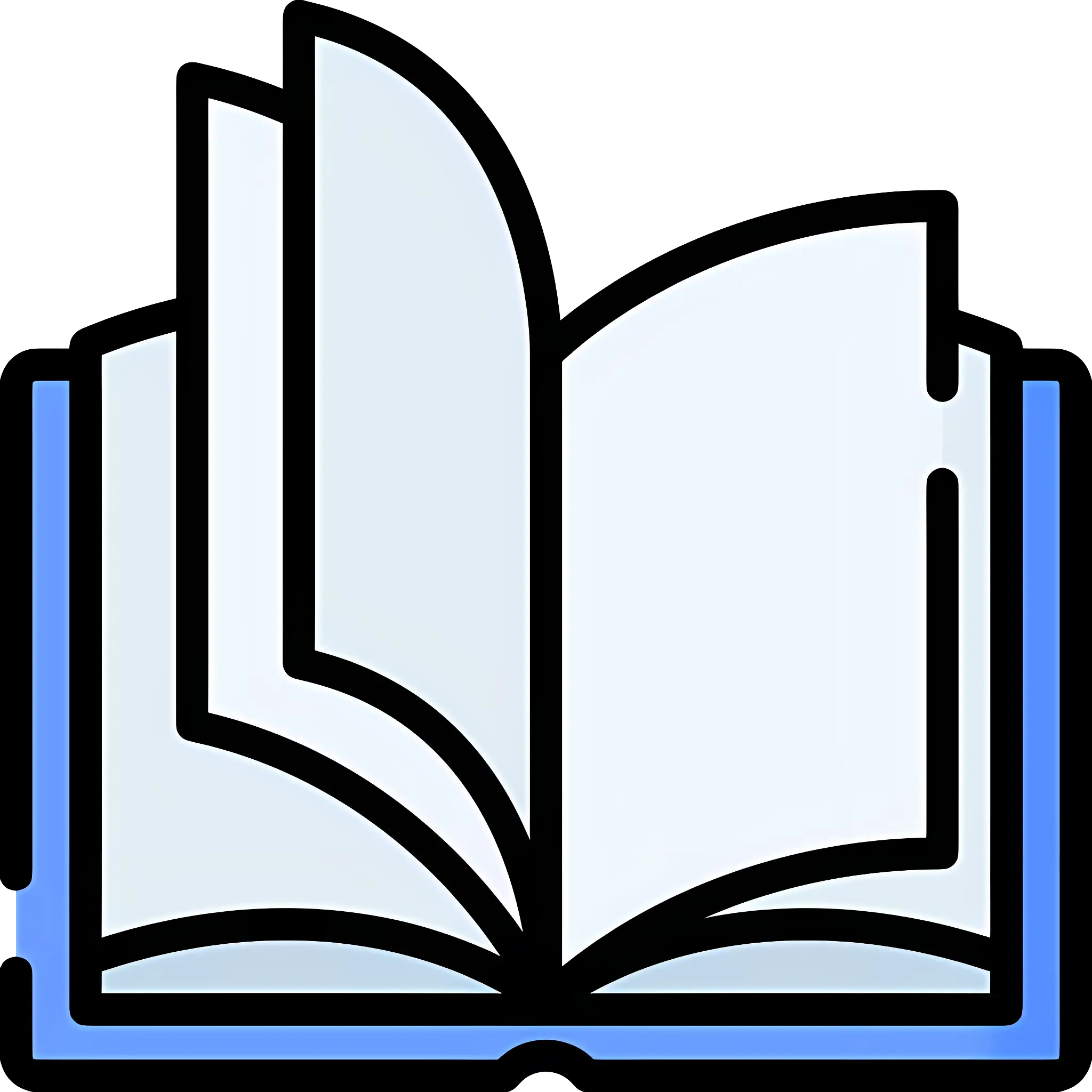 Cartoon Open Book Icon for Education Illustration