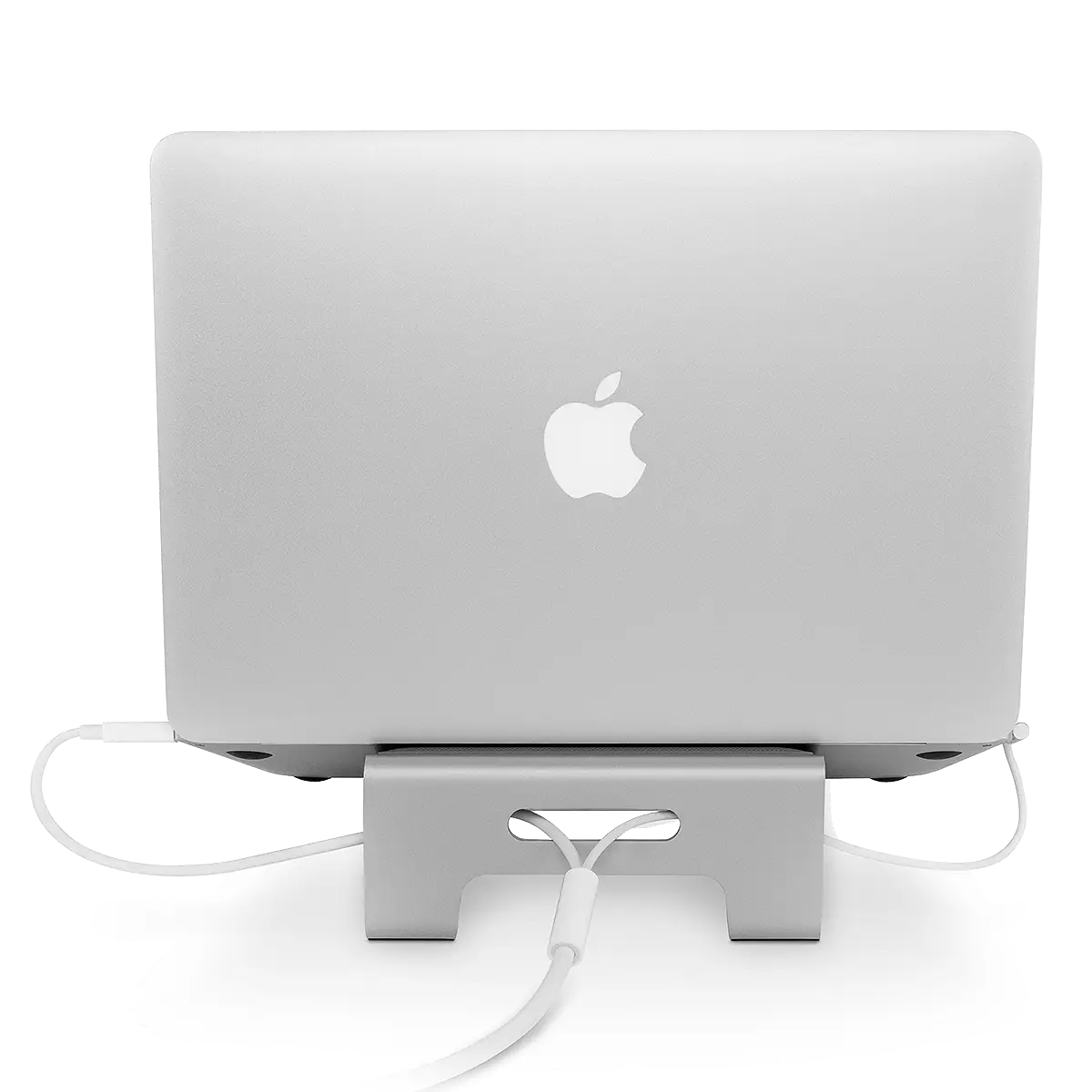Laptop on Metal Stand for Workspace