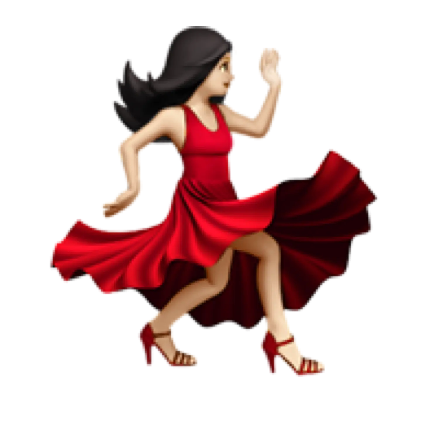 Dancing Woman in Red Dress
