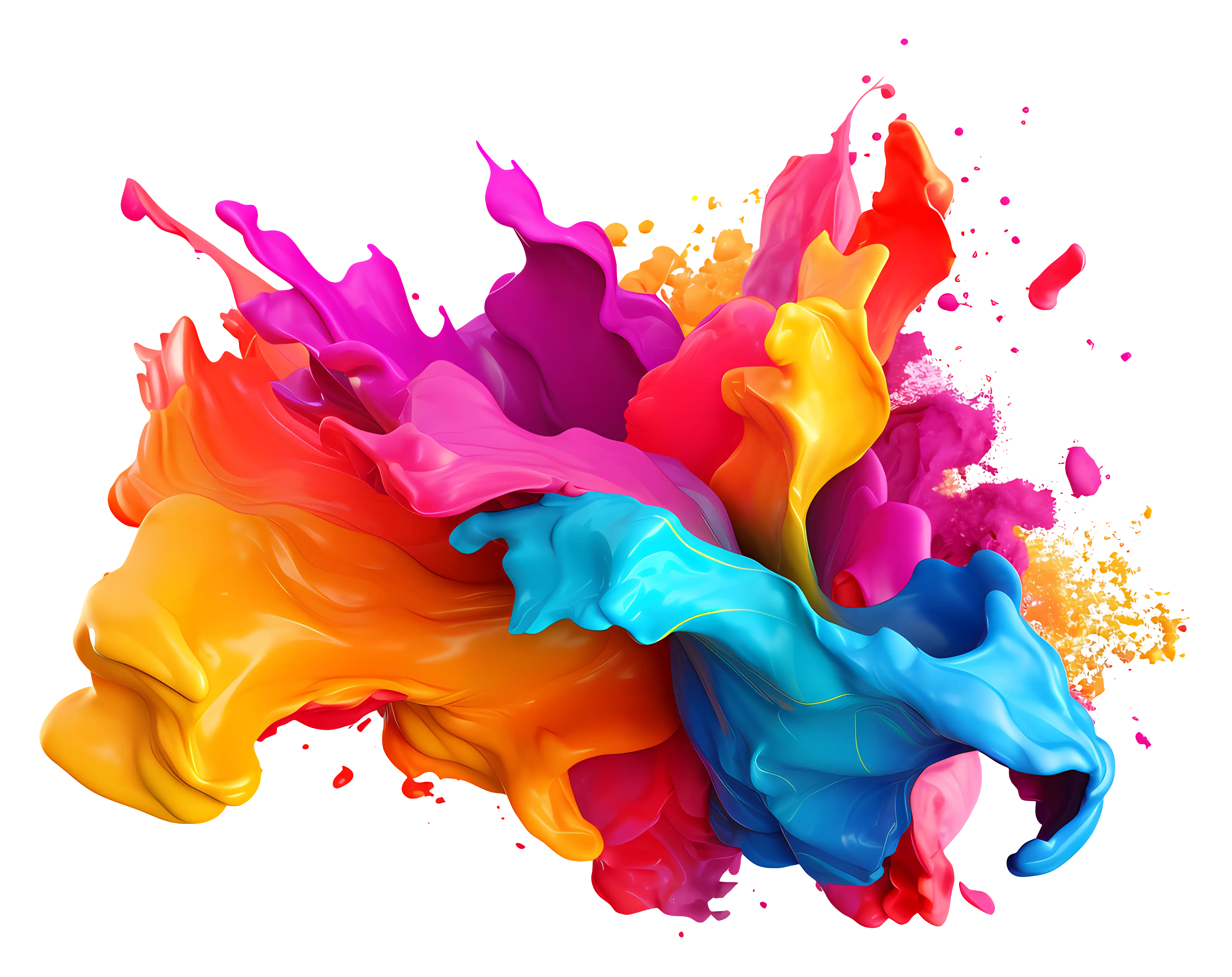 Vivid Paint Splash Abstract Artwork