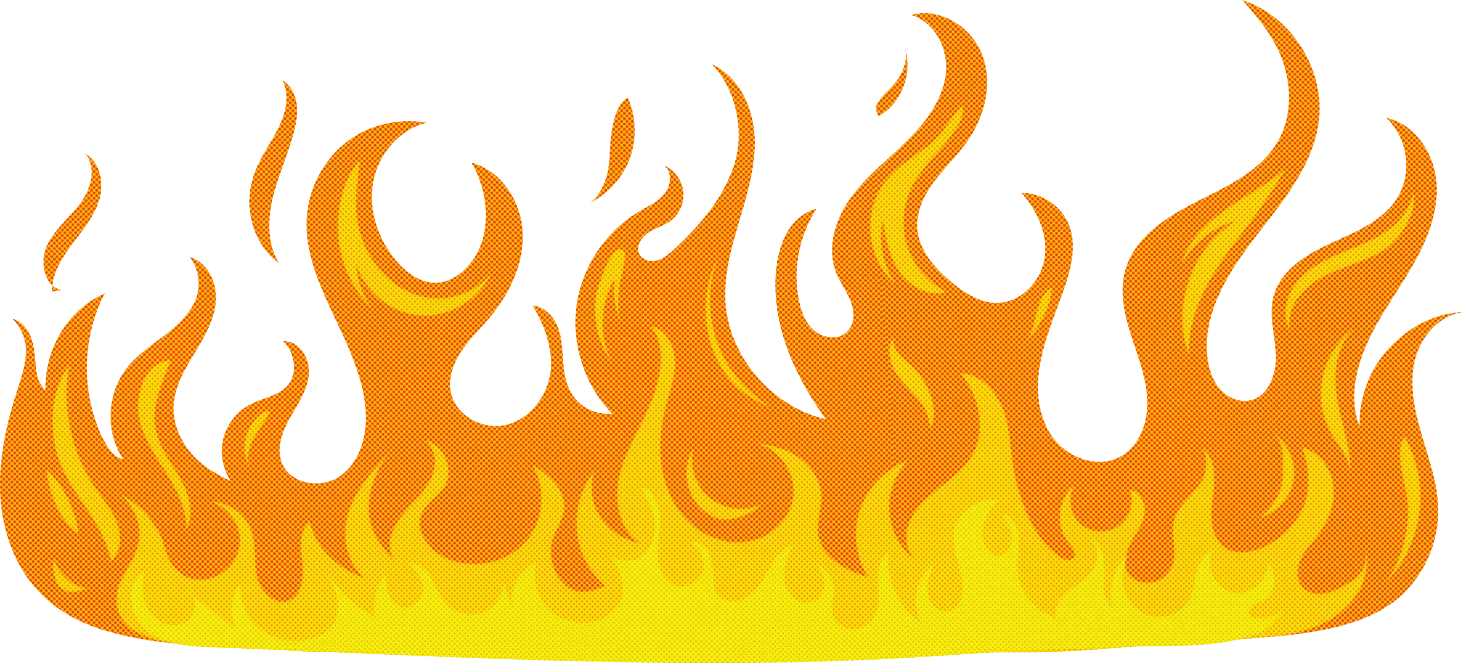 Horizontal Flame Illustration