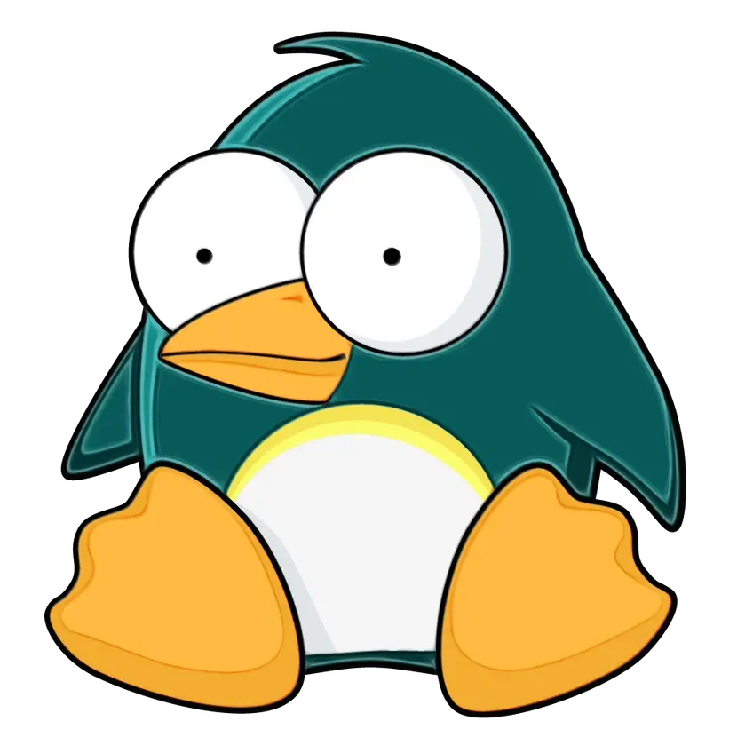 Cartoon Penguin with Cute Expression