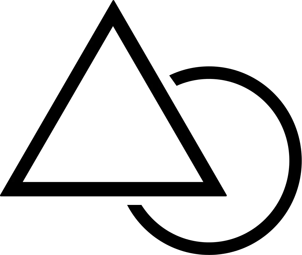 Abstract Triangle and Circle Graphic