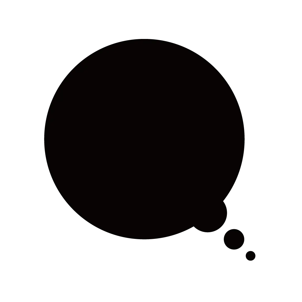 Simple Black Thought Bubble Design