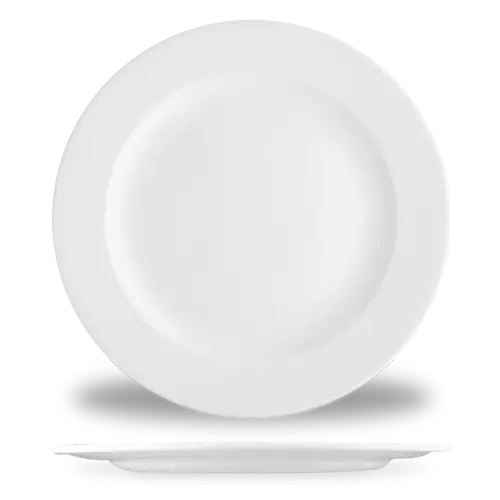 Simple White Round Plate Design