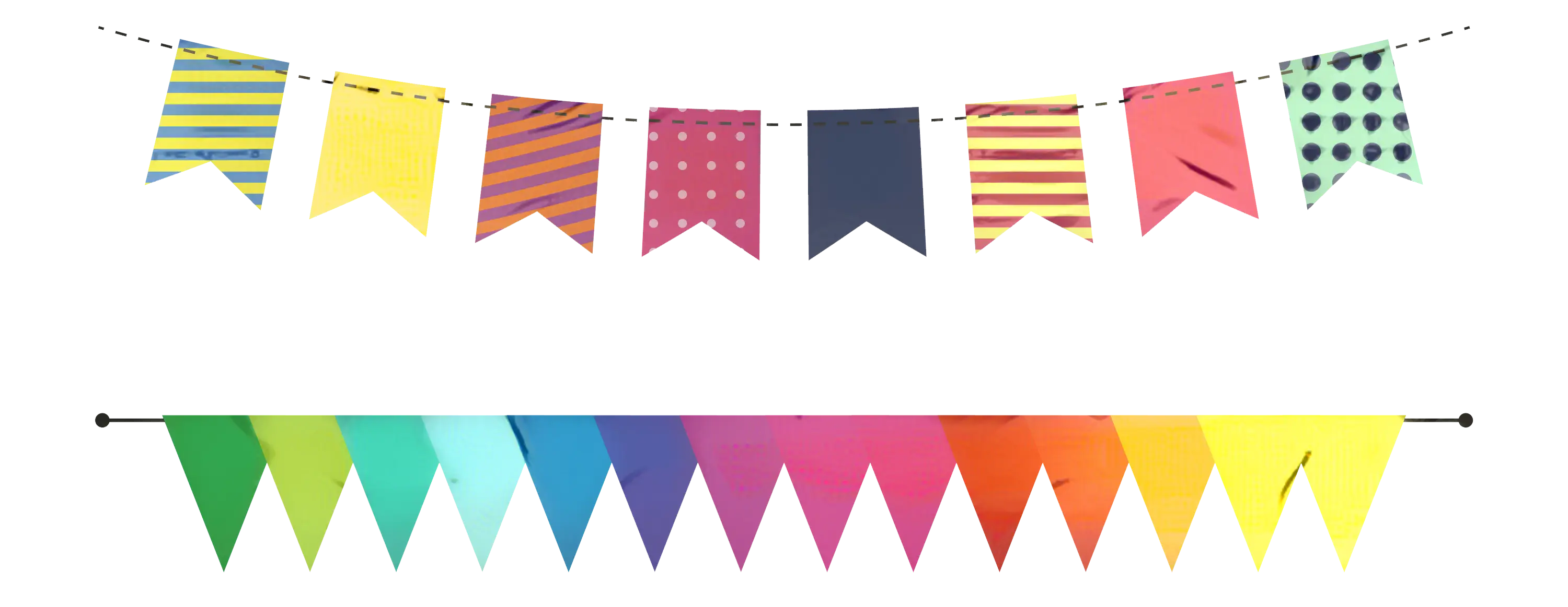 Colorful Party Pennant Banners for Festive Decoration