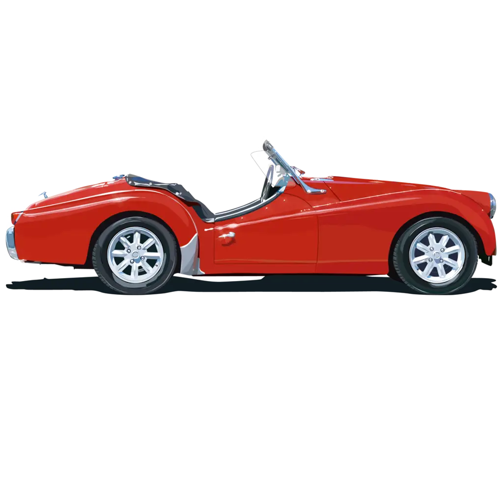 Red Vintage Convertible Car