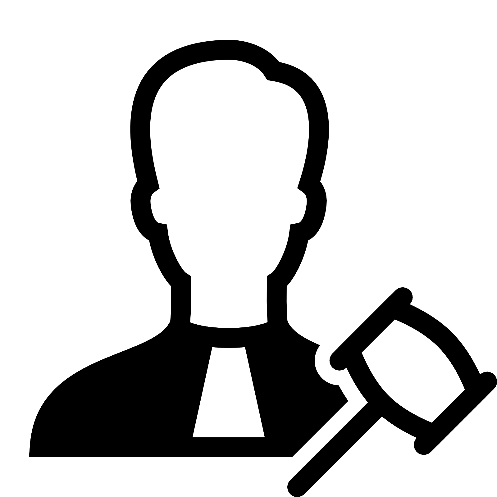 Judge Icon with Gavel