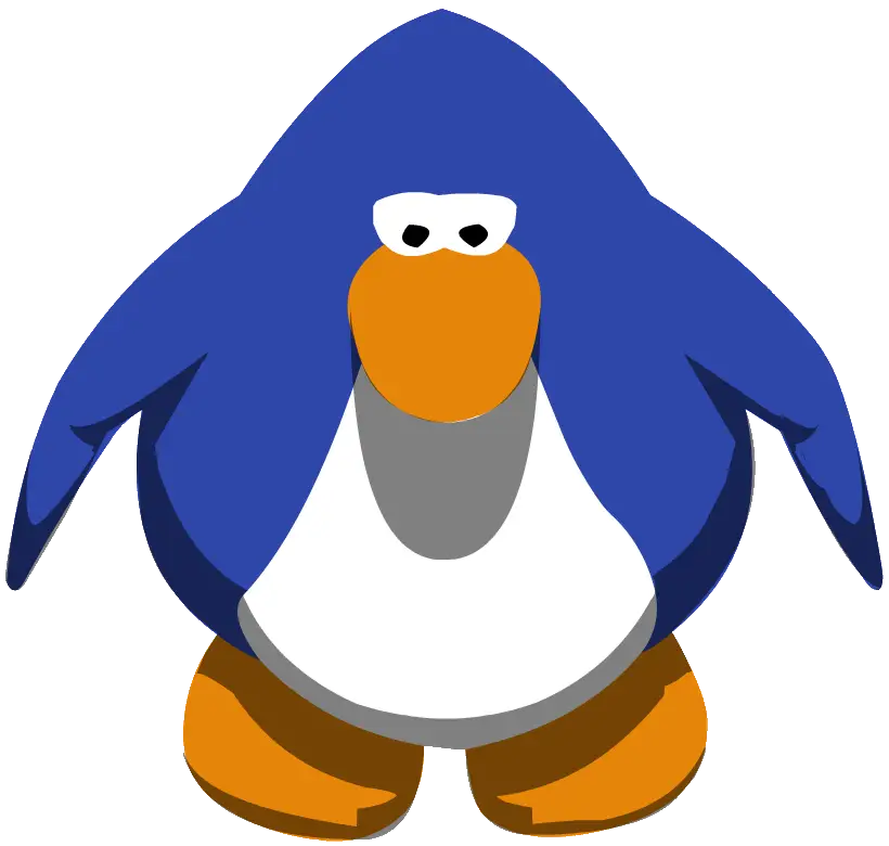 Blue Cartoon Penguin Illustration