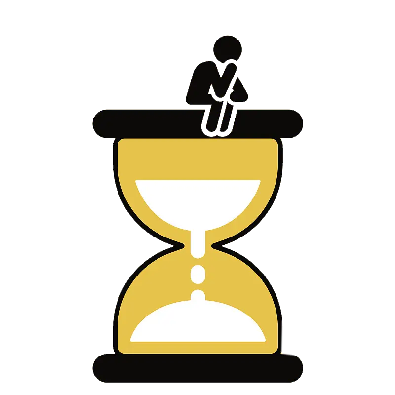 Hourglass with Sitting Figure