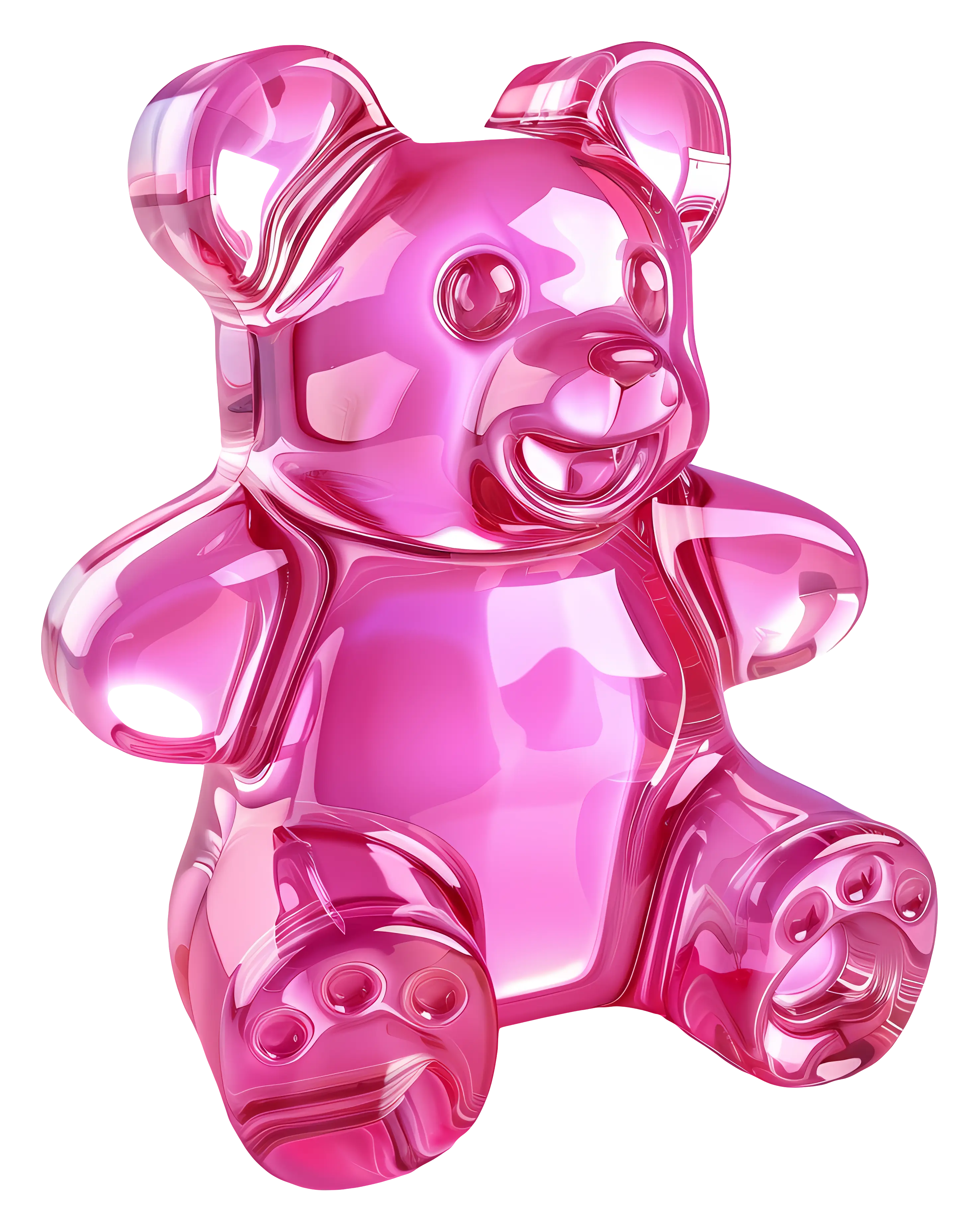 Pink Gummy Bear Shaped Candy