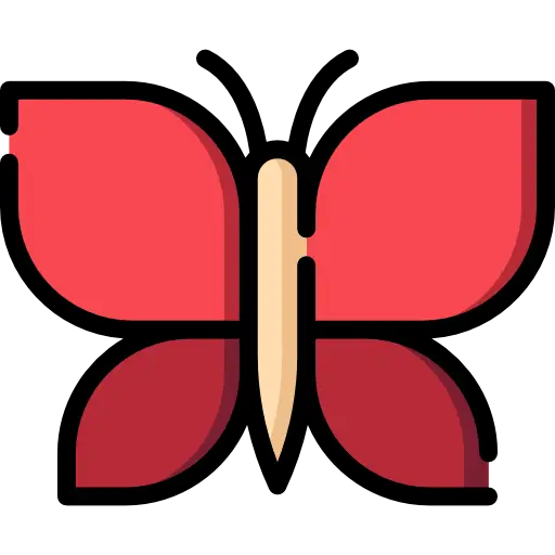 Red Butterfly Cartoon