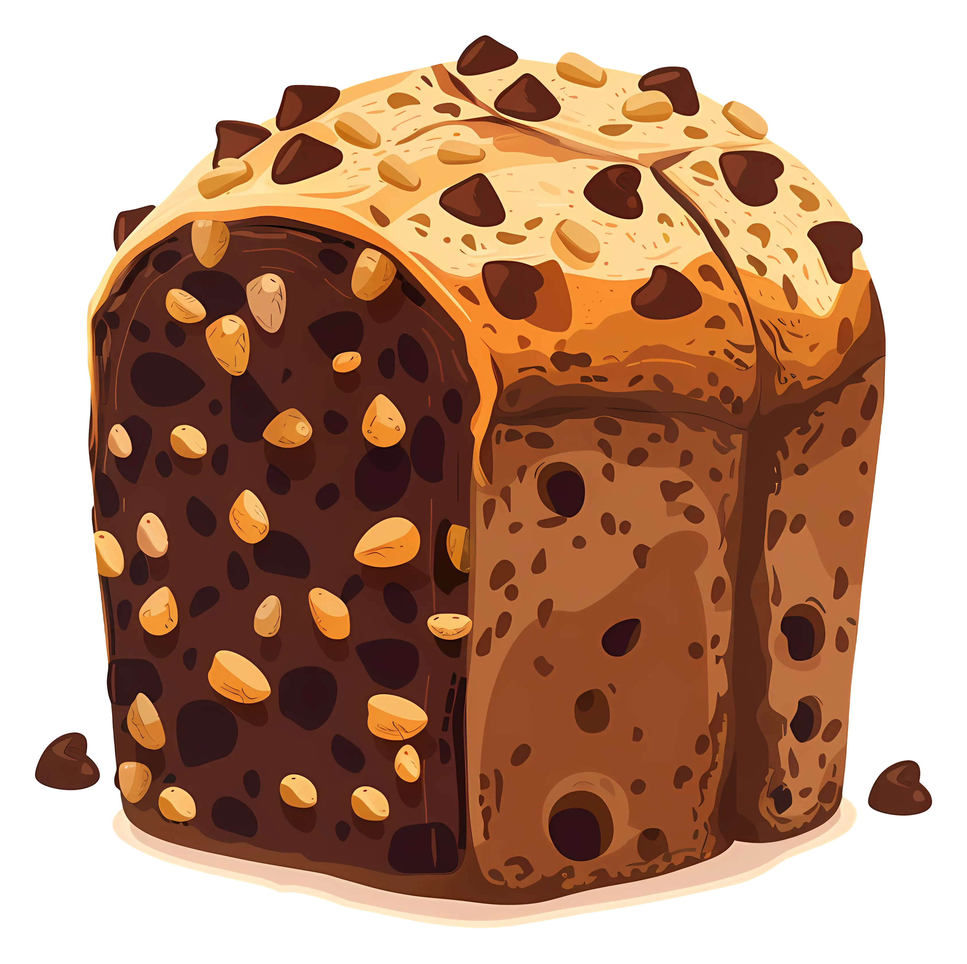 Chocolate Loaf Cake with Nut Topping