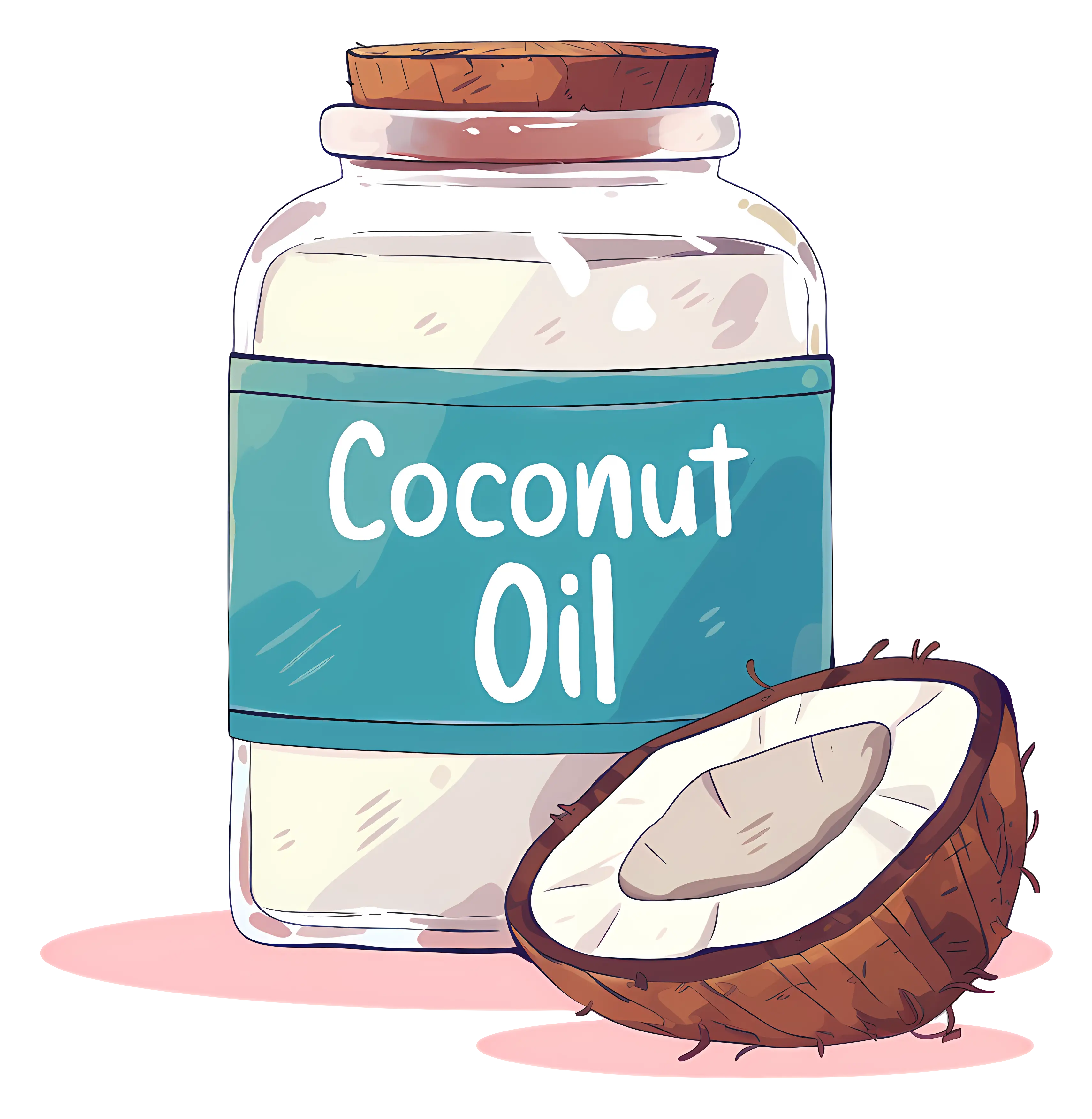 Natural Coconut Oil in Jar