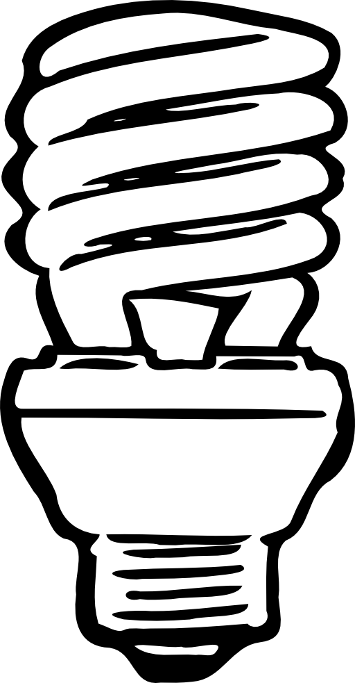 Energy-efficient CFL Light Bulb Illustration