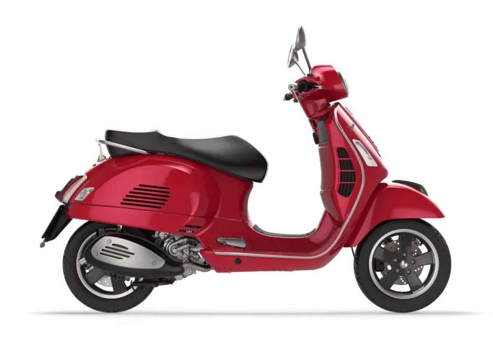 Red Two-Wheel Scooter for Urban Transportation