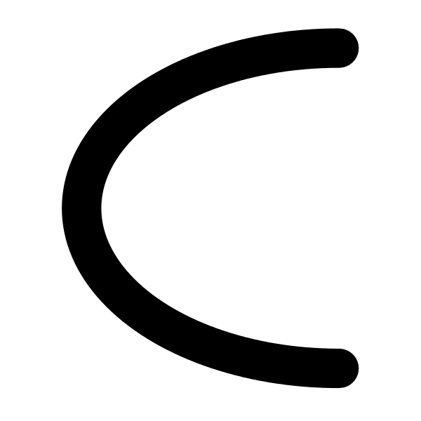 Minimal Math Icon of Less Than Sign